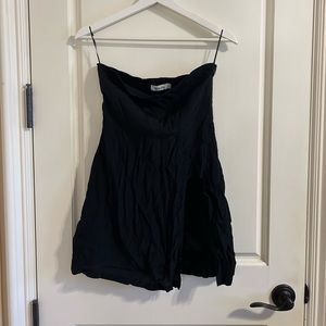 With Jean Black Strapless Dress